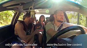 Cute Babe Fucked Hard By Three Guys Outdoors Deepthroat