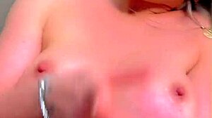 horny blonde fucking her boyfriends huge cock, moaning loud