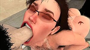 big breast doctor handles old men in wild session