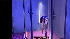 Showering In Cartoon Style