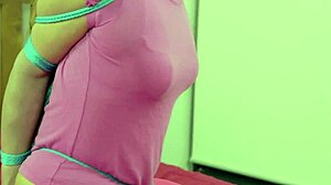 Asian Woman Hogtied In Bondage, Completely Bound And Helpless