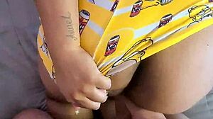 latina babe gets cum in her tight 18+ pussy, so hot! 🔥