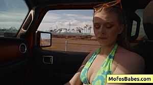 Blonde Natural Slutty Girl Sahara Skye Craves For Charles Deras Hard Cock And Suck It In The Car