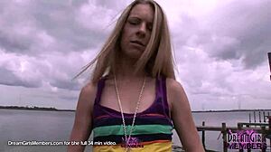 All natural blonde Lexi flashing in public intriguingly