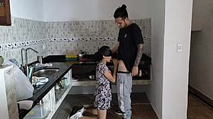 I FOLLOW this HORNY LATINA MAID while she COOKS and BENDS OVER!