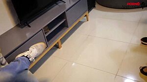 Eva and Alemão discuss rough gay relationship in office with moaning and big cock