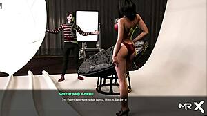 i show my tits in red suit