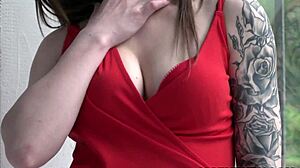 squirting babe gets rough double penetration in lingerie