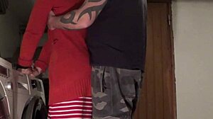 my wife gets dick in the laundry room, she's so chubby