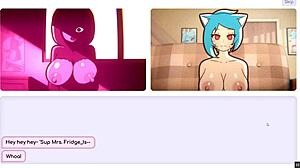 Nicole risky job hentai game pornplay ep 4 the camgirl masturbated while looking at her tits exposed