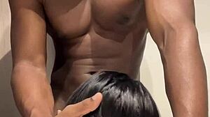 a quickie in the bathroom while my friends are in the living room