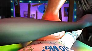 Horny brunette in 3D cartoon deepthroats big cock!