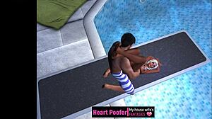 filmed at the public pool's jumping board