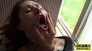 Tattooed british sub dominated with anal