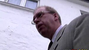 German gangbang featuring multiple men in hardcore group sex with licking, bending over, and orgy activities.