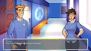 Tracer From Overwatch Parody Gives Uncensored Head In Academy34 Game