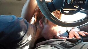 Black guy gives blowjob on road head 2.