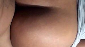 young ebony amateur intensely bounces on massive black cock