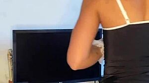 Tattooed Brunette Pornstar Solo Show