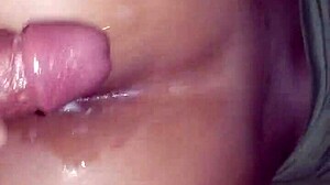 Red riding wet pussy and big ass makes black gay slut cum twice