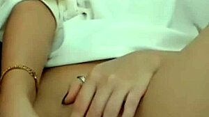 Brunette masturbating on webcam