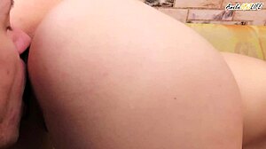 Guy licks manager's pussy for job