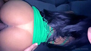 this quick bathroom creampie with the girlfriend is hot