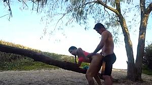 sumaya ganesha fucks in public on the beach to get help unsticking her car, pernocas and joy cardozo watch