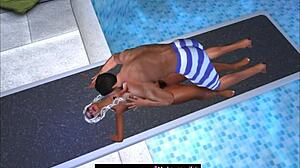 Halka Açık Havuz Atlama Tahtasında Çekildi