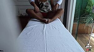 hidden camera in women's office for tantric massage real video