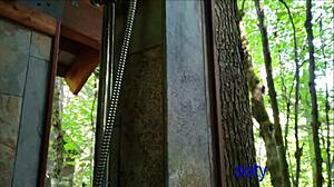 Wow, Teen 18+ Squirting Hard in Public Outdoor Shower!