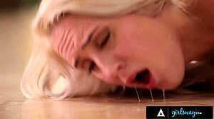 Girlsway Hot Maid Squirts In Emotional 3-Way With Dominatrix Boss