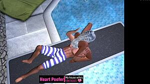 filmed at the public pool's jumping board