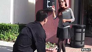 Hey dude, this bitchy milf boss gets owned by a stiff cock!