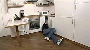 Fucking my stepsis in the kitchen sink with blowjob