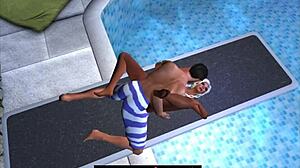 filmed at the public pool's jumping board