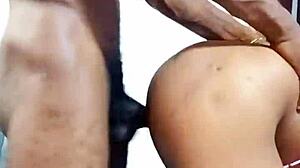 Oh, that little african teen slut lets me pound her doggy style!