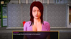 Redhead amateur with big tits in family game