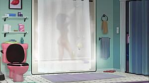 Summertime Saga Stepsister Teen Masturbates to Stepbrother's Big Cock