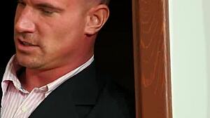 Jizz face clothed glam ho