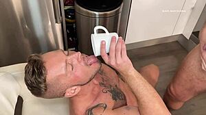 kitchen blowjob compilation featuring huge cumshots