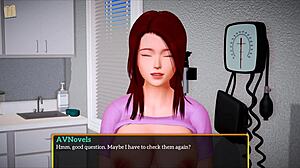 Redhead amateur with big tits in family game