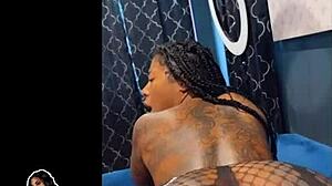 gogo fukme dances oiled in fishnets