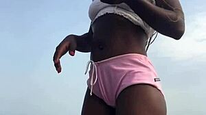 Watch crazybitch twerk on the beach?