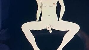 Look At His Penis In This Cartoon Anime Hentai Scene With Babe