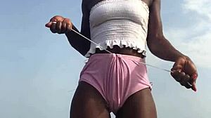 Watch crazybitch twerk on the beach?