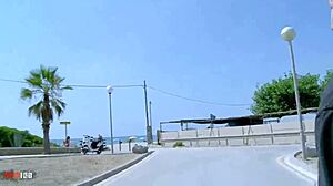 Deepthroat and squirt for brunette with big natural boobs