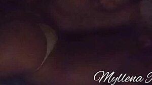 Amateur brunette couple in sensual reality sex