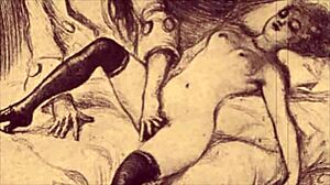 vintage erotic animation with retro cartoon hentai scenes