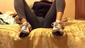 I invite you to smell my super smelly feet in pantyhose